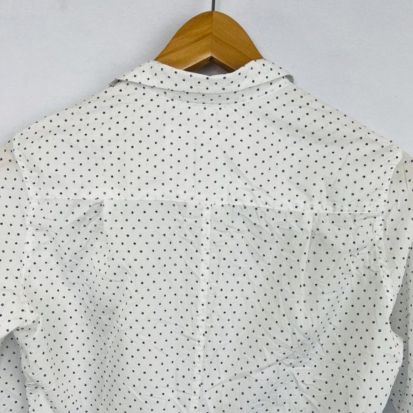 Frank & Eileen Barry White Printed Crinkle Shirt - Picture 3 of 12